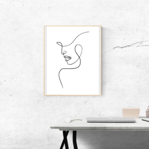 grey and blue modern wall frame instagram post